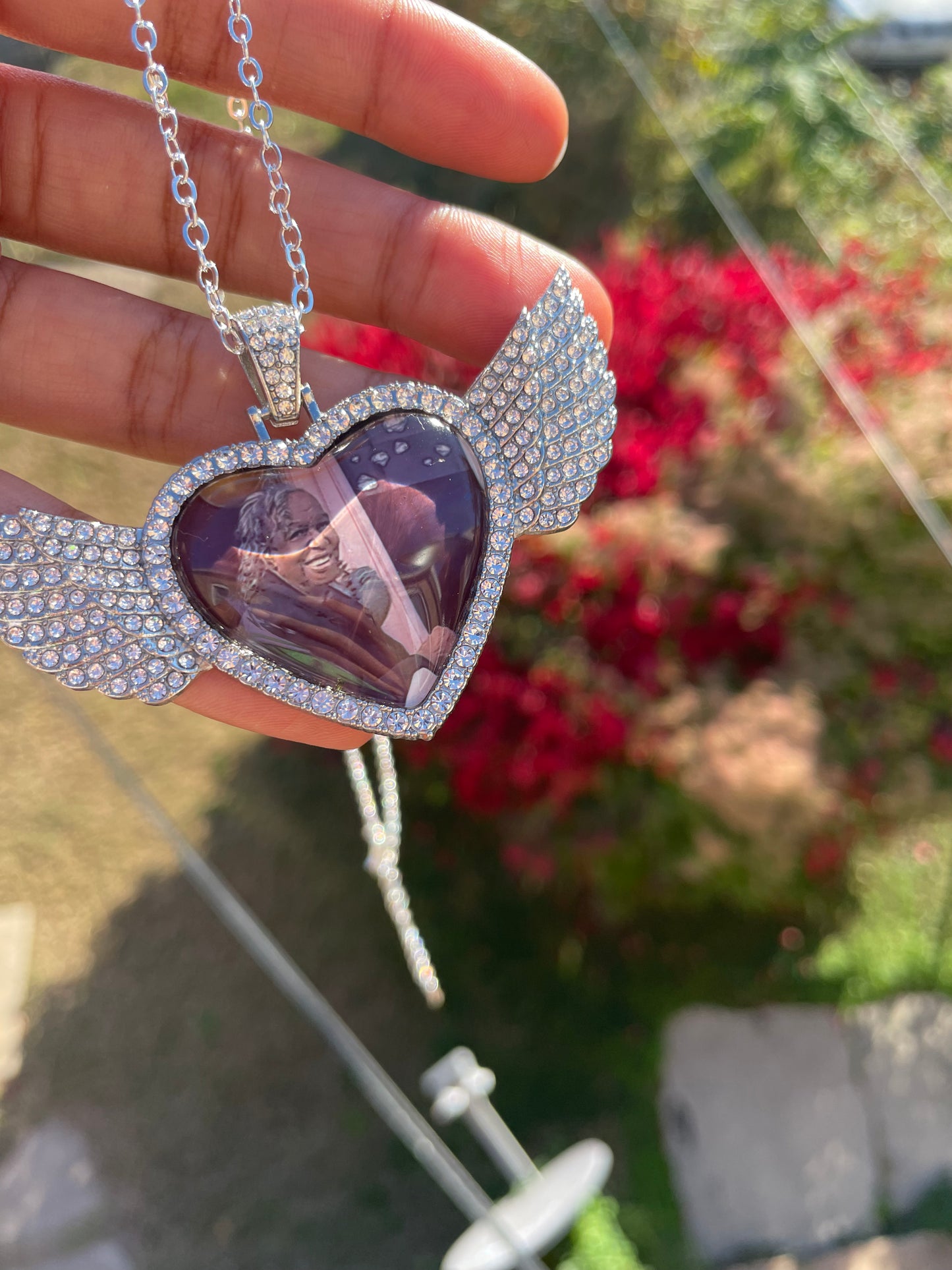 Custom Heart Wing Necklace