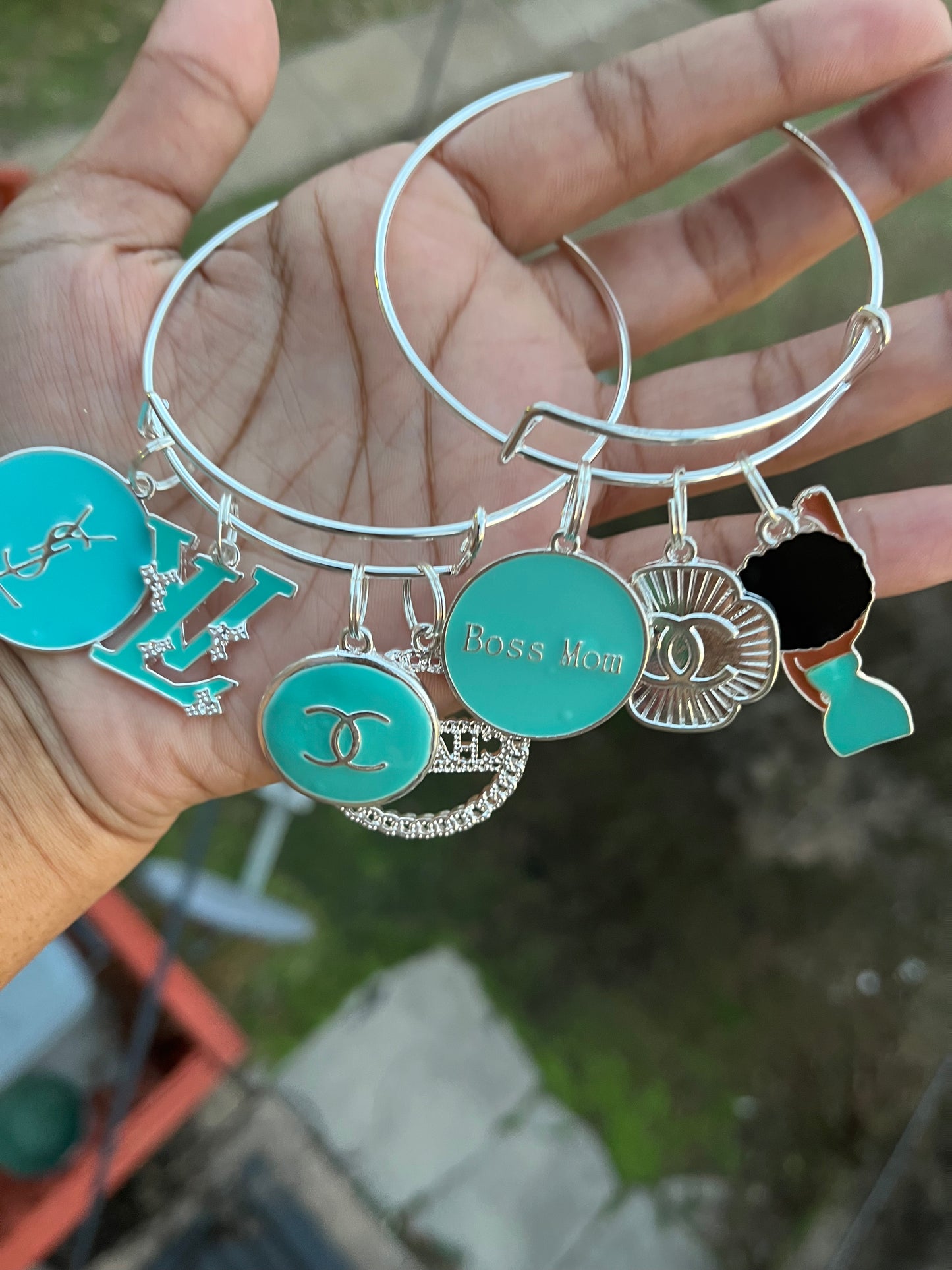 Baby blue bangles(2)